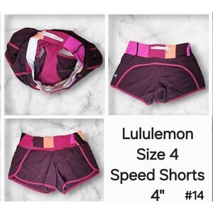 Lululemon Size 4 Speed Shorts